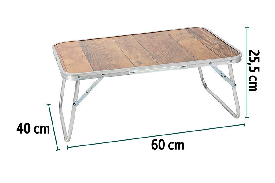 TAVOLINO PIEGHEVOLE ALU/MDF 13MM 60X40X25,5CM TAVOLINO PIEGHEVOLE ALU/MDF 13MM 60X40X25,5CM
