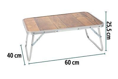 TAVOLINO PIEGHEVOLE ALU/MDF 13MM 60X40X25,5CM TAVOLINO PIEGHEVOLE ALU/MDF 13MM 60X40X25,5CM
