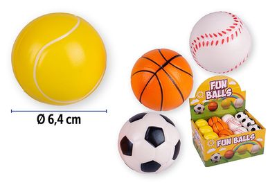 PALLINA ANTISTRESS 6,35CM 4 ASSORTITI PALLINA ANTISTRESS 6,35CM 4 ASSORTITI