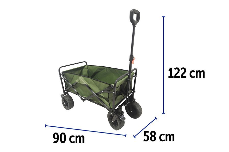 CARRELLO PIEGHEVOLE 122X90X58CM VERDE CARRELLO PIEGHEVOLE 122X90X58CM VERDE