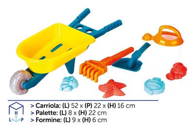 SET 8PZ GIOCHI MARE C/CARRIOLA M.1367 2 ASS SET 8PZ GIOCHI MARE C/CARRIOLA M.1367 2 ASS