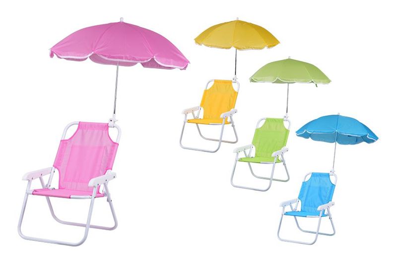 SEDIA+OMBRELLO PER BAMBINI 37X33X54CM 4ASS