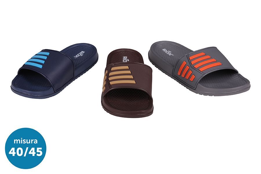 CIABATTA UOMO 40-45 M.120 3 COLORI  ASSORTITI