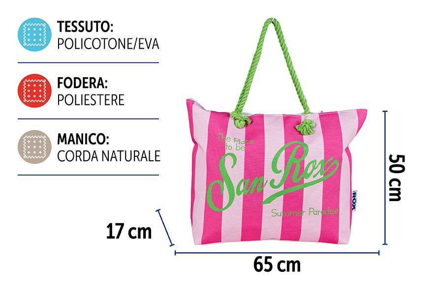 BORSA MARE CORDATA 65X50X17CM ROX D3 BORSA MARE CORDATA 65X50X17CM ROX D3