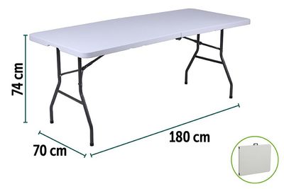 TAVOLO PICNIC PIEGH. 180X70X74 HDPE BIANCO TAVOLO PICNIC PIEGH. 180X70X74 HDPE BIANCO