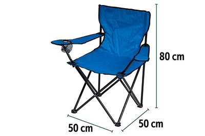 SEDIA DA CAMPEGGIO 50X50X80CM BLU