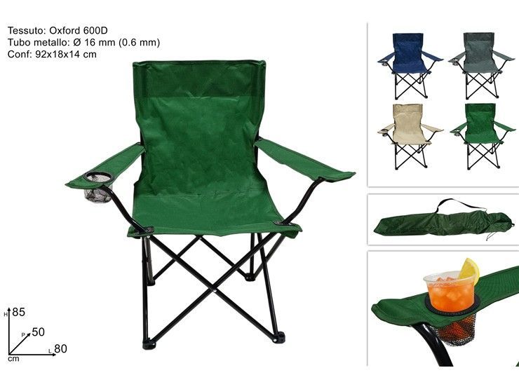 SEDIA CAMPING COLORI ASS