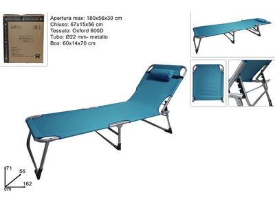 LETTINO METALLO C  CUSCINO 600D 178CM DIAM22 TURCH