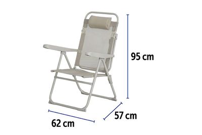 SEDIA RECLIN. ALL/TXT 61,5X57X96,5 SABBIA SEDIA RECLIN. ALL/TXT 61,5X57X96,5 SABBIA