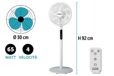 VENTILATORE 65W 4VE+TIM+TEL 8PALE 30X92CM BIA