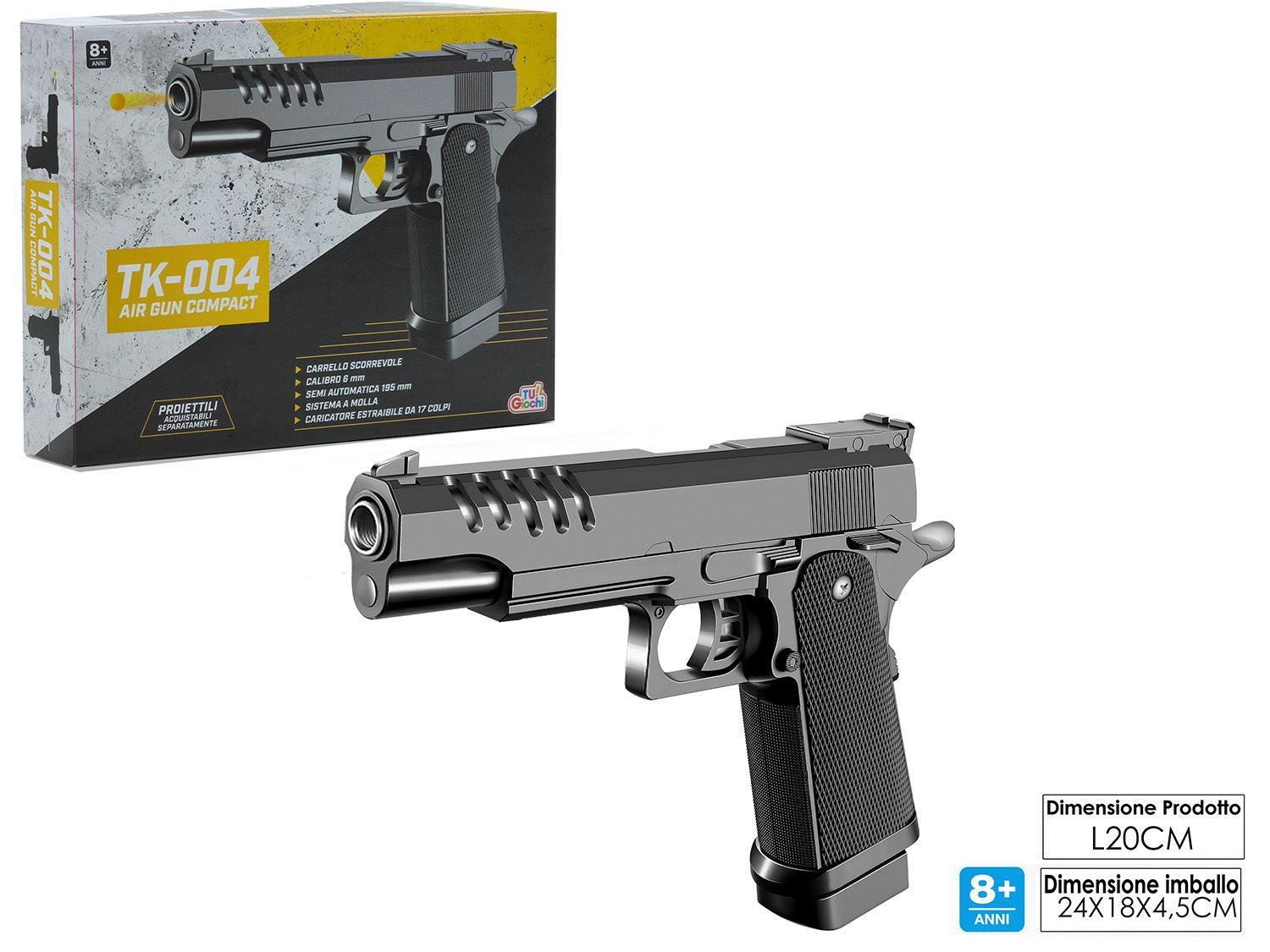 GIOCO PISTOLA TK-004 "AIR GUN COMPACT"