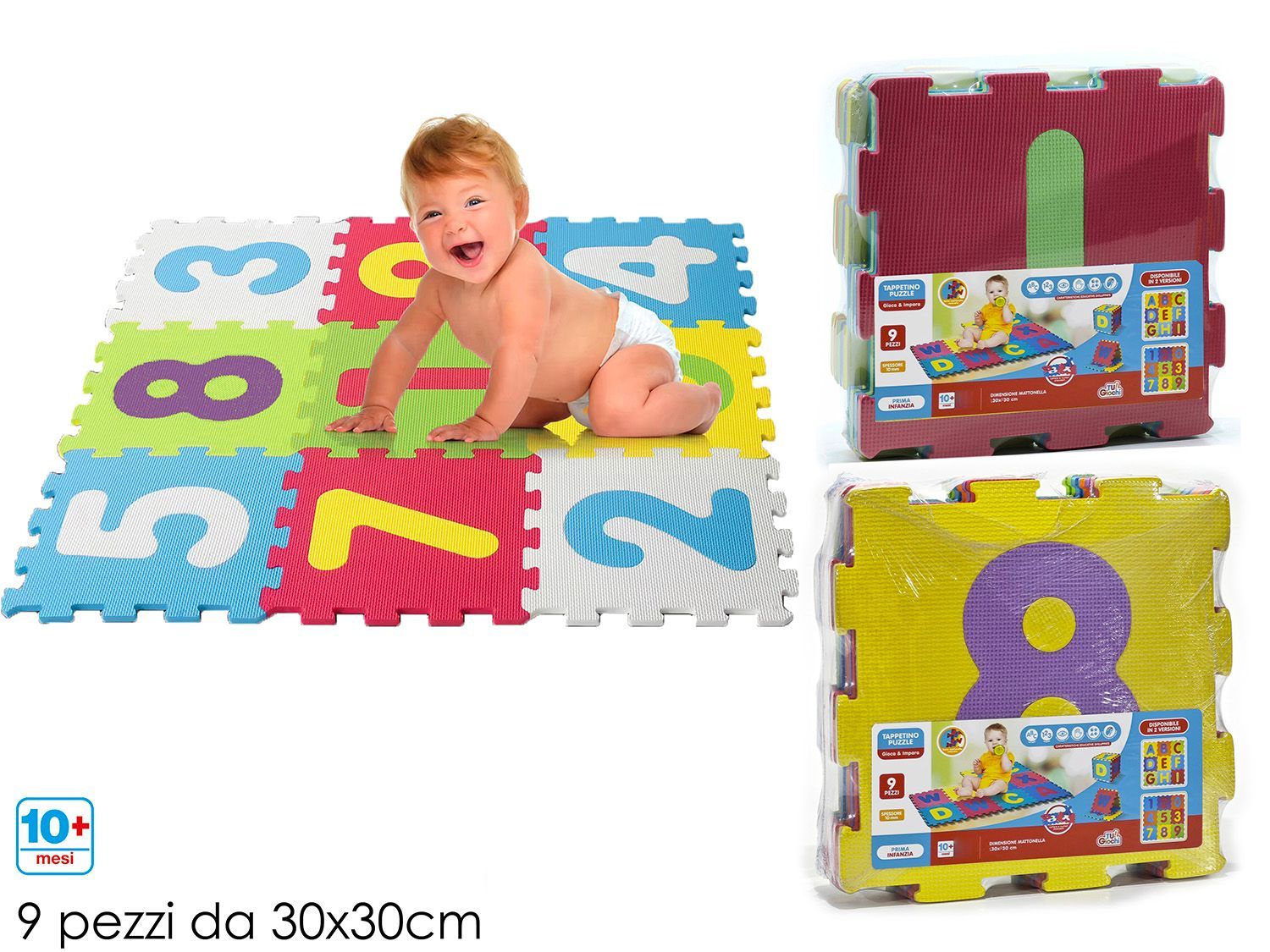 TAPPETINO PUZZLE 9PZ 30X30CM 2ASS TAPPETINO PUZZLE 9PZ 30X30CM 2ASS