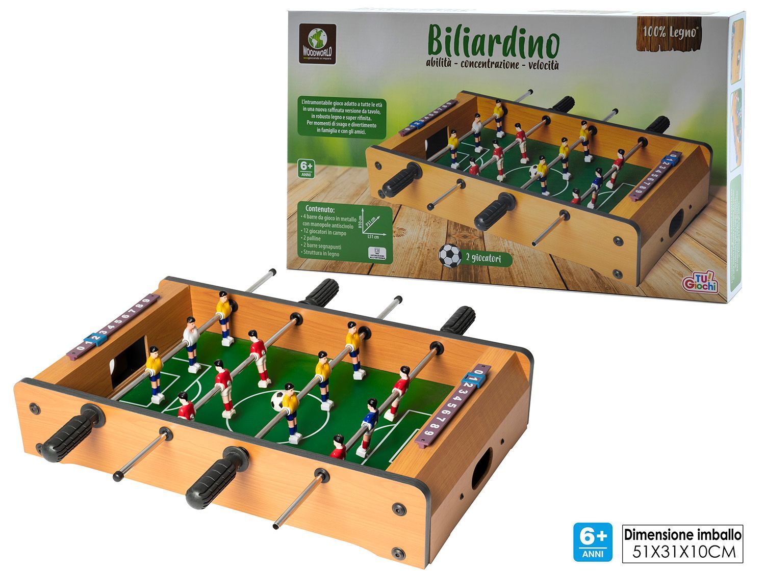 BILIARDINO IN LEGNO GIOCO DA TAVOLO