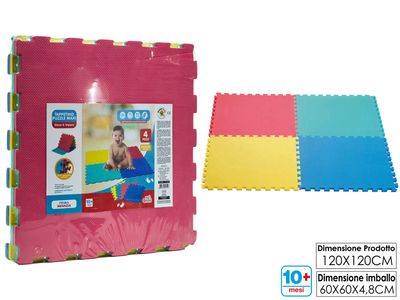 TAPPETINO PUZZLE MAXI 4PZ 60X60X1.2CM TAPPETINO PUZZLE MAXI 4PZ 60X60X1.2CM