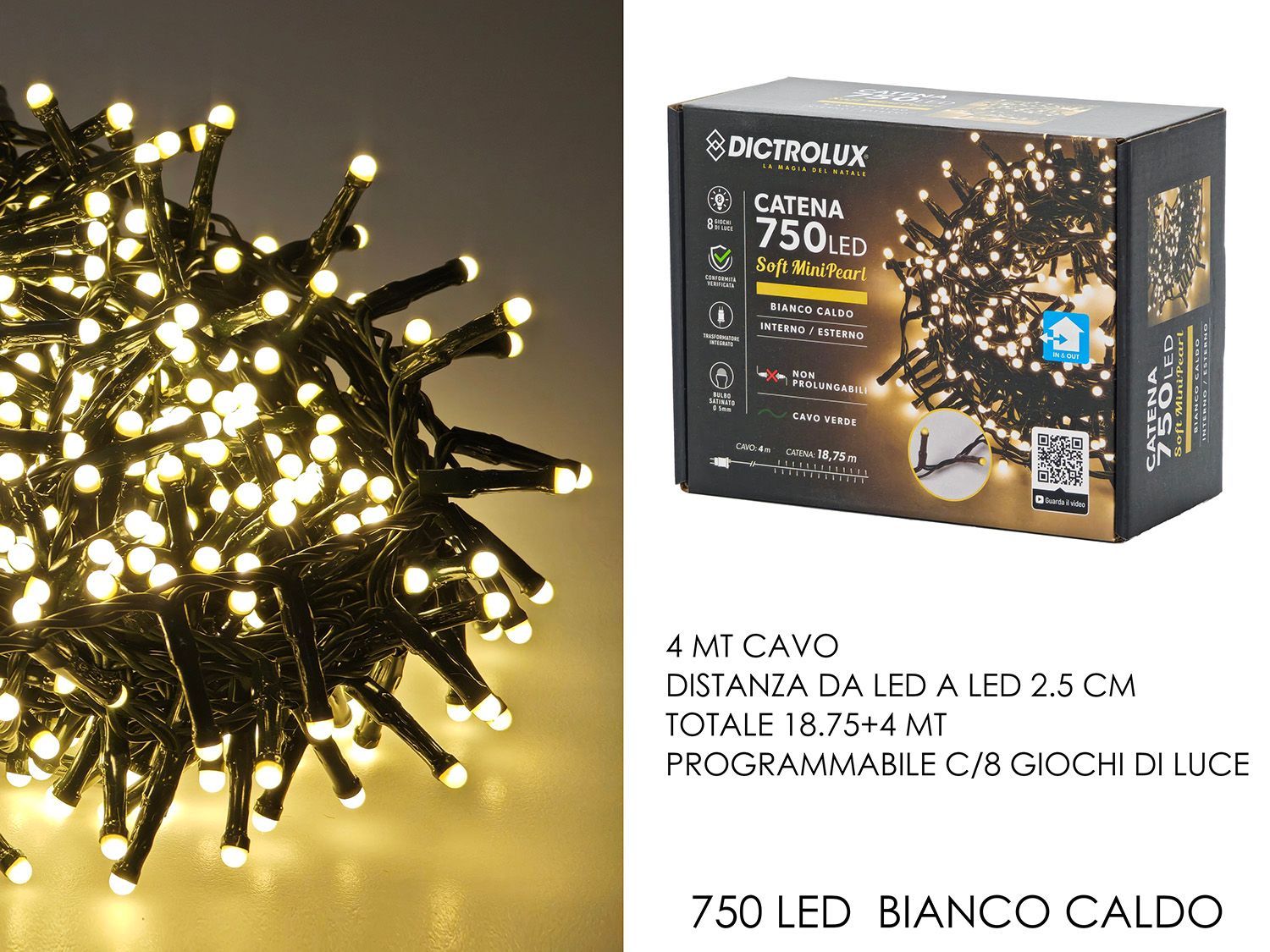 LUCI 750 SOFT PER ESTERNO/INTERNO CAVO GR. B.CALDO LUCI 750 SOFT PER ESTERNO/INTERNO CAVO GR. B.CALDO