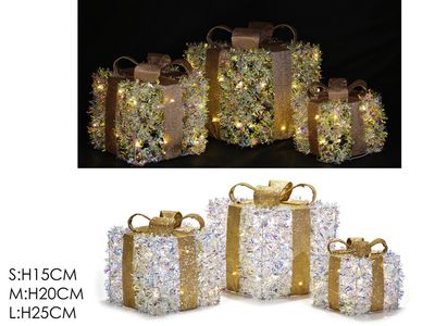 SET 3 PACCHI REGALO C/LED