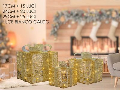 SET 3 PACCHI C/60 MICROLED ORO SET 3 PACCHI C/60 MICROLED ORO