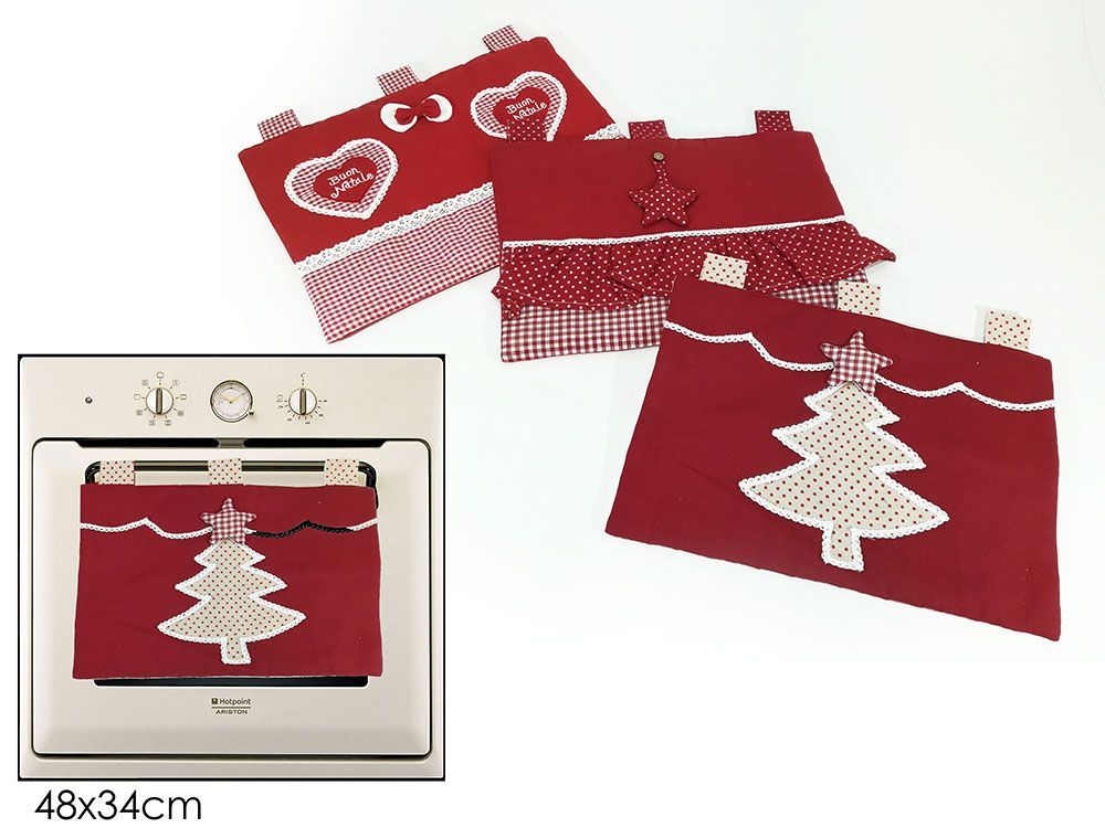 COPRIFORNO NATAL. 48X34CM ROSSO 3ASS COPRIFORNO NATAL. 48X34CM ROSSO 3ASS