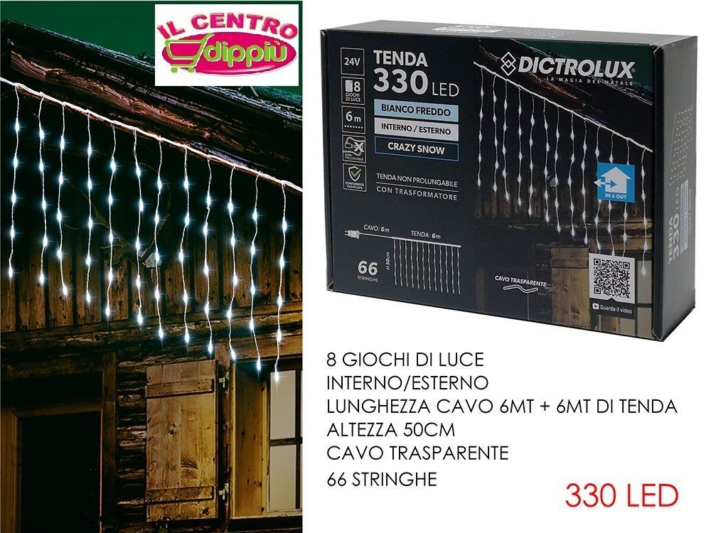 TENDA 6MT C/330LED GHIACCIO TENDA 6MT C/330LED GHIACCIO