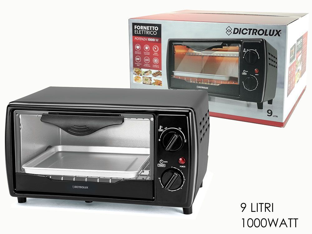 FORNETTO ELETTRICO 9LT 1000W NERO FORNETTO ELETTRICO 9LT 1000W NERO