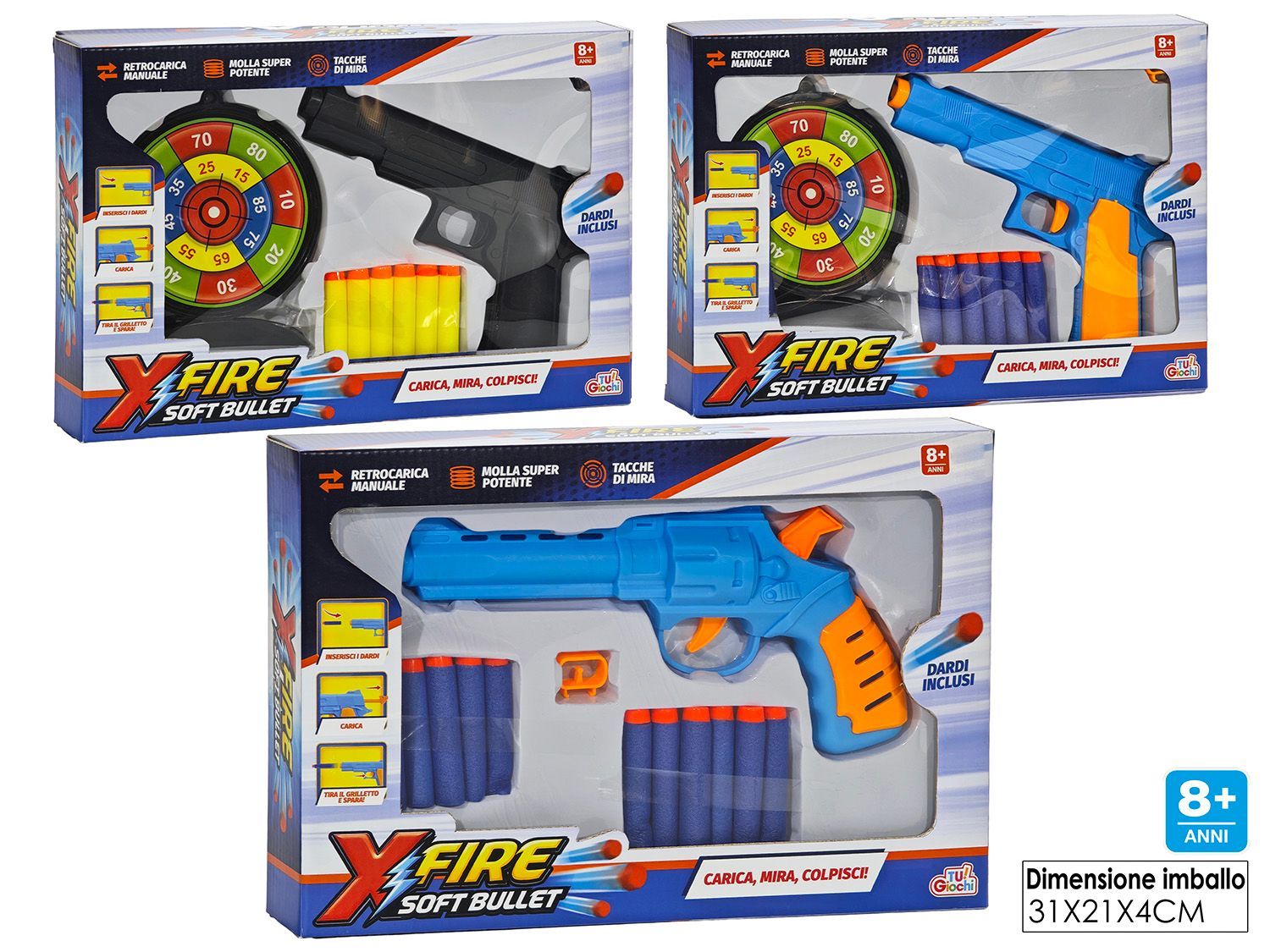GIOCO PISTOLA C/DARDI + ACC. 3ASS GIOCO PISTOLA C/DARDI + ACC. 3ASS