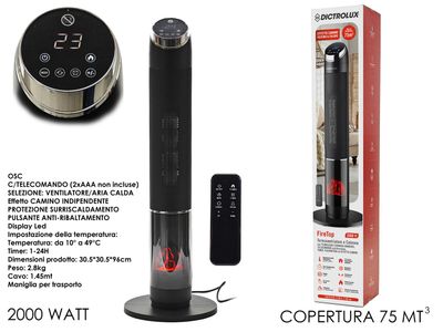 TERMOVENTILATORE CERAMICA FIRE TOP 2IN1 2000W TERMOVENTILATORE CERAMICA FIRE TOP 2IN1 2000W