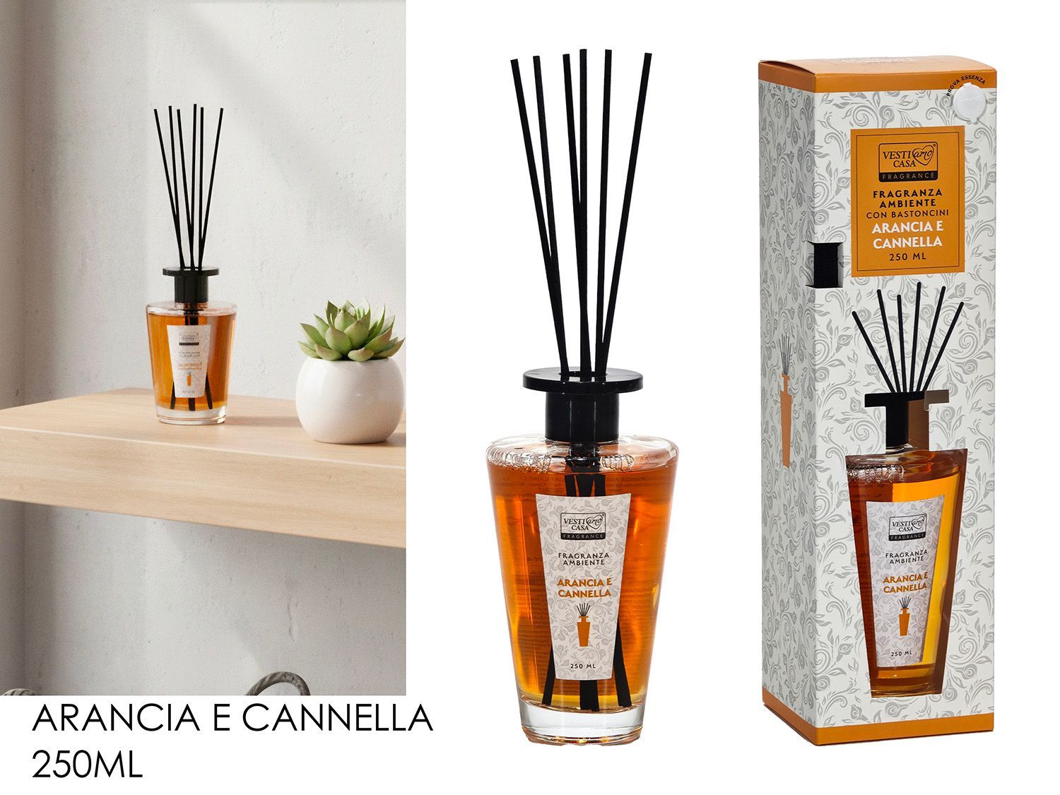 FRAGRANZA AMBIENTE CON BASTONCINI 250ml FRAGRANZA AMBIENTE CON BASTONCINI 250ml