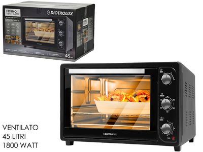 FORNO VENTILATO BLACK EVOLUTION 45LT 1800W
