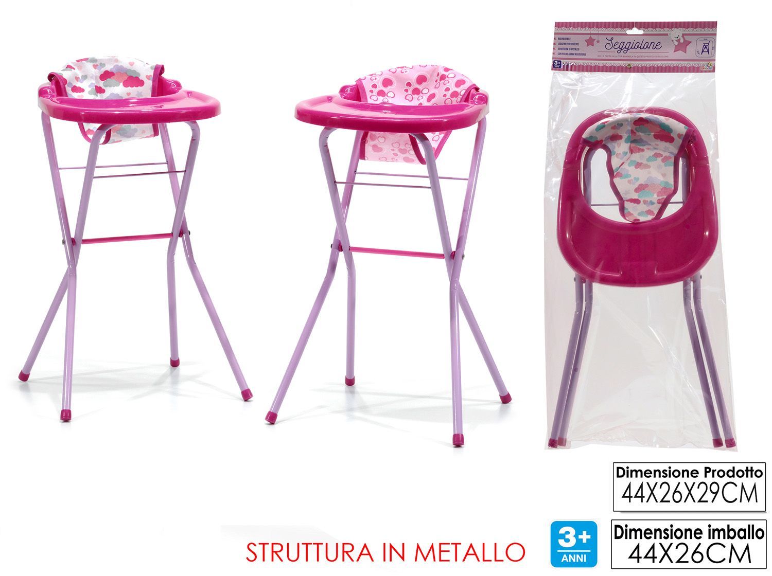 GIOCO SEGGIOLONE ROSA 2ASS GIOCO SEGGIOLONE ROSA 2ASS