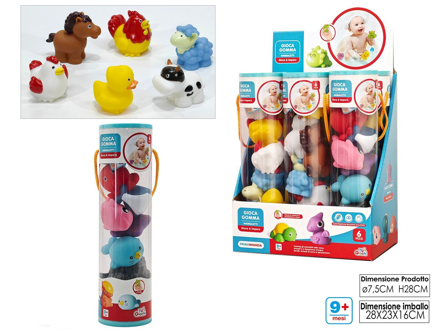 GIOCA GOMMA ANIMALETTI IN DISP. 6PZ 4ASS GIOCA GOMMA ANIMALETTI IN DISP. 6PZ 4ASS