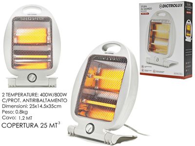 STUFA AL QUARZO BIANCA 800W STUFA AL QUARZO BIANCA 800W