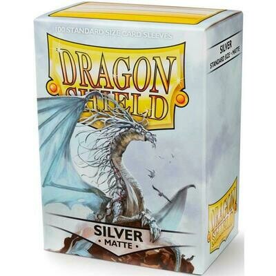 Dragon Shield Standard Sleeves - Matte Silver (100 Sleeves)