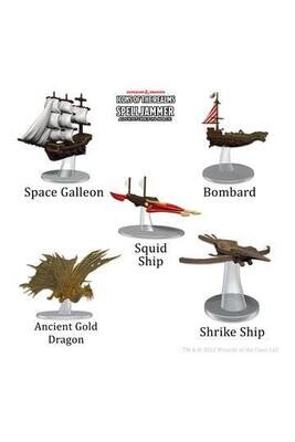 D&D Icons of the Realms Spelljammer Adventures in Space pre-painted Miniatures Ship Scale - Welcome to Wildspace