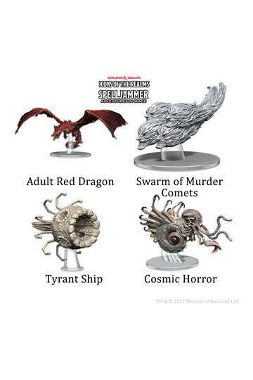 D&D Icons of the Realms Spelljammer Adventures in Space pre-painted Miniatures Ship Scale - Threats from the Cosmos