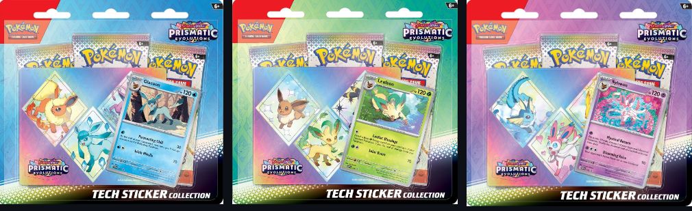 Scarlatto e Violetto Evoluzioni Prismatiche - Collezione Evoluzioni Prismatiche con Adesivo Flareon, Glaceon e Espeon  -dal 17/01/2025