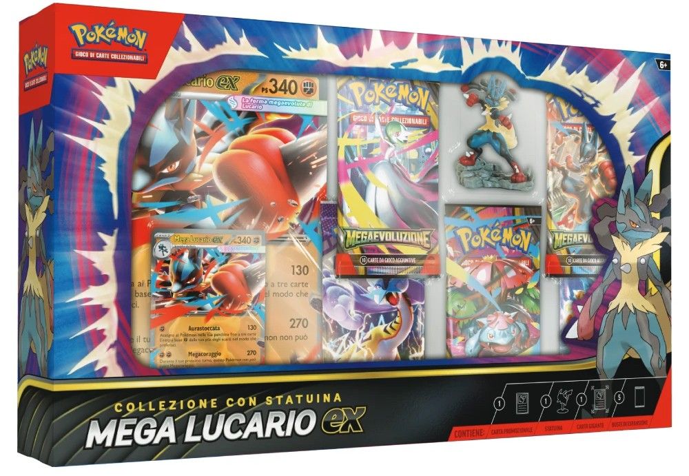 Pokemon Collezione Premium con statuina - Mega Lucario Pokemon Collezione Premium con statuina - Mega Lucario