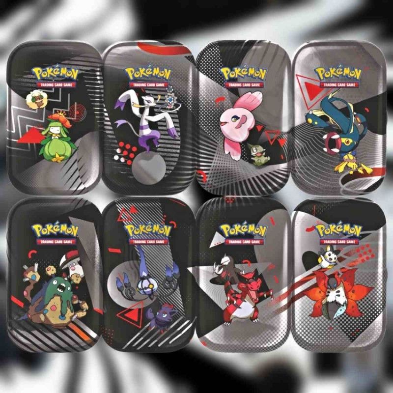 Pokémon Mini Tin Bundle Unima Set Completo 8 Tin Luce Nera e Fuoco Bianco IT Pokémon Mini Tin Bundle Unima Set Completo 8 Tin Luce Nera e Fuoco Bianco IT