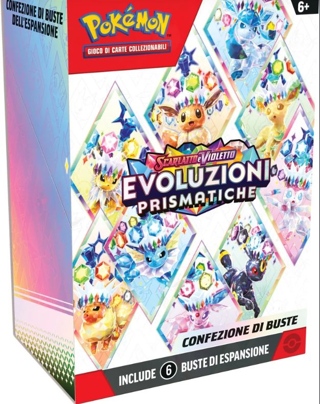 Pokemon:  Scarlatto e Violetto Evoluzioni Prismatiche - Fascio di buste -confezione 10 fasci di buste