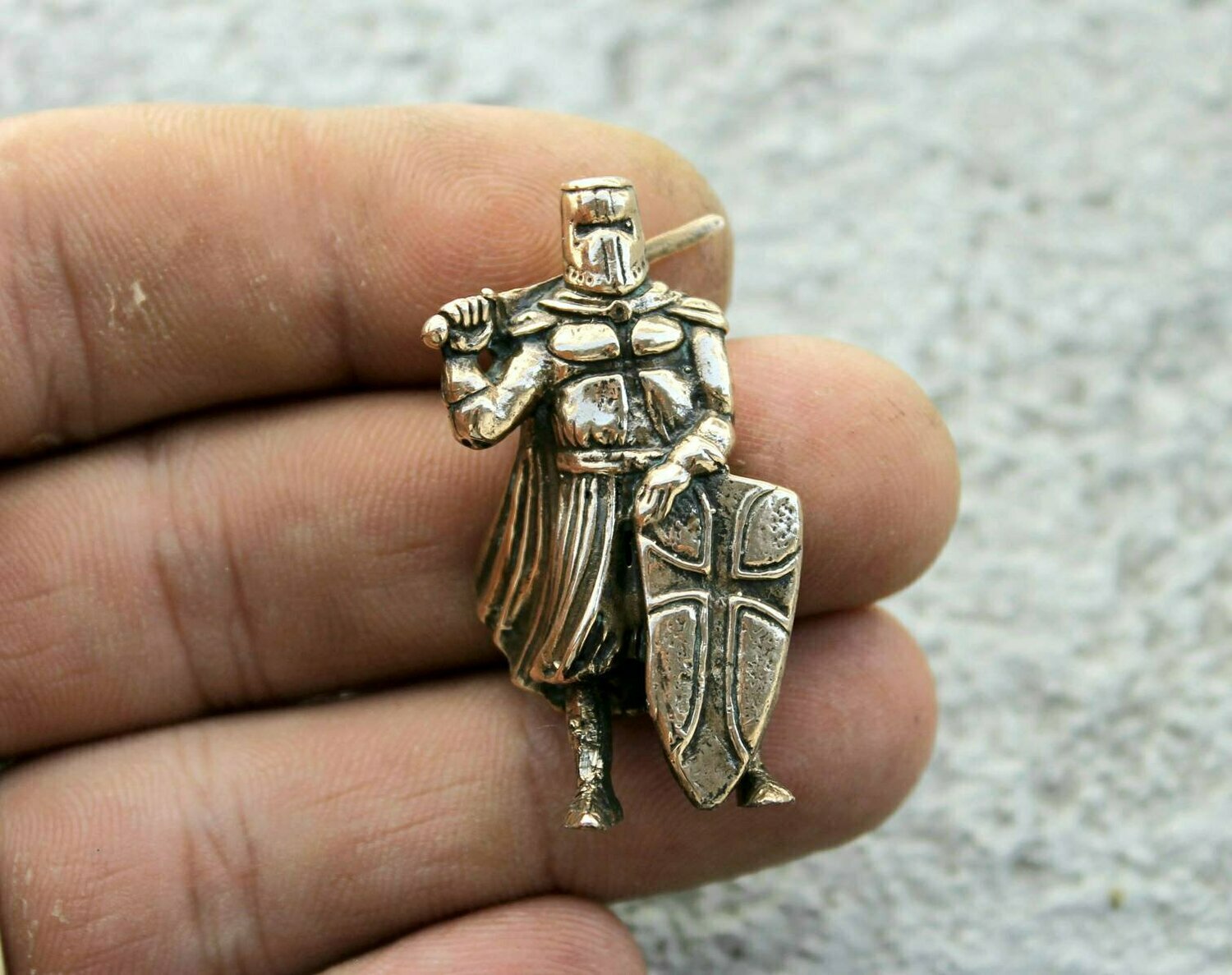 Medieval Knight With Sword On Shoulder