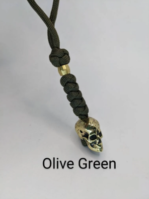 Skull Keychain, Type: Olive Grean