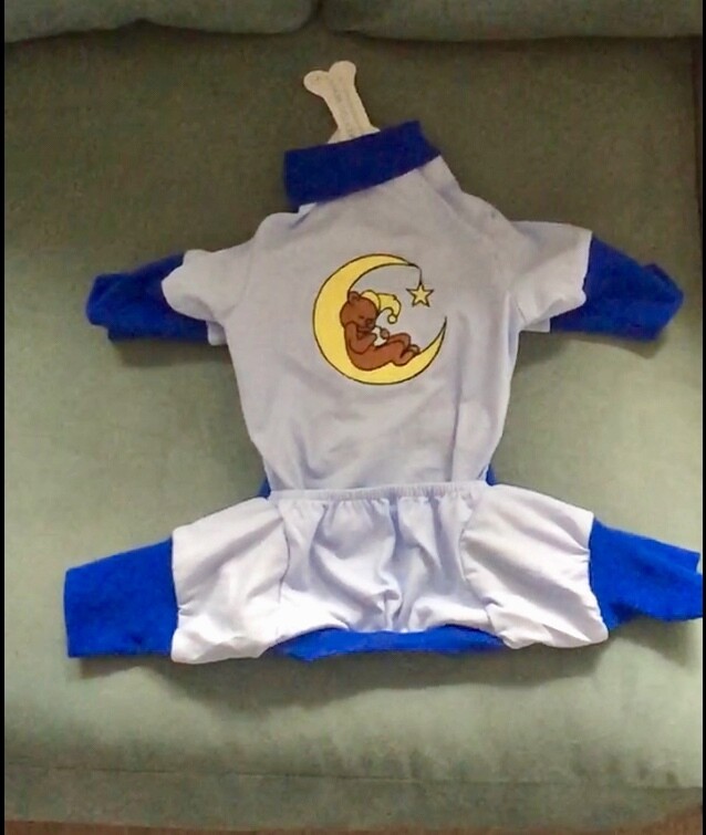 ADORABLE! SLEEPING BEAR DOG PAJAMA
