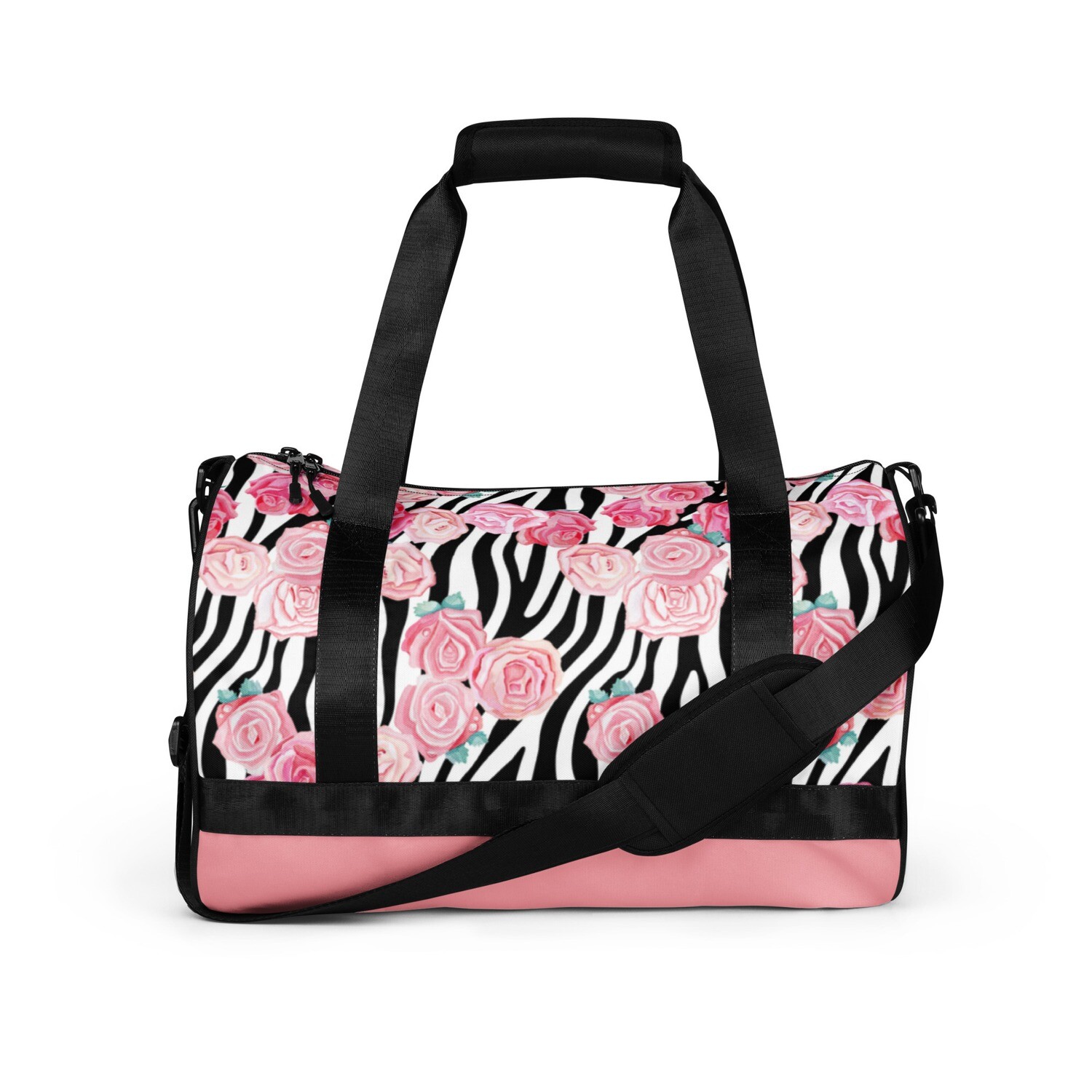 &quot;Zebra Bloom&quot; Gym Bag