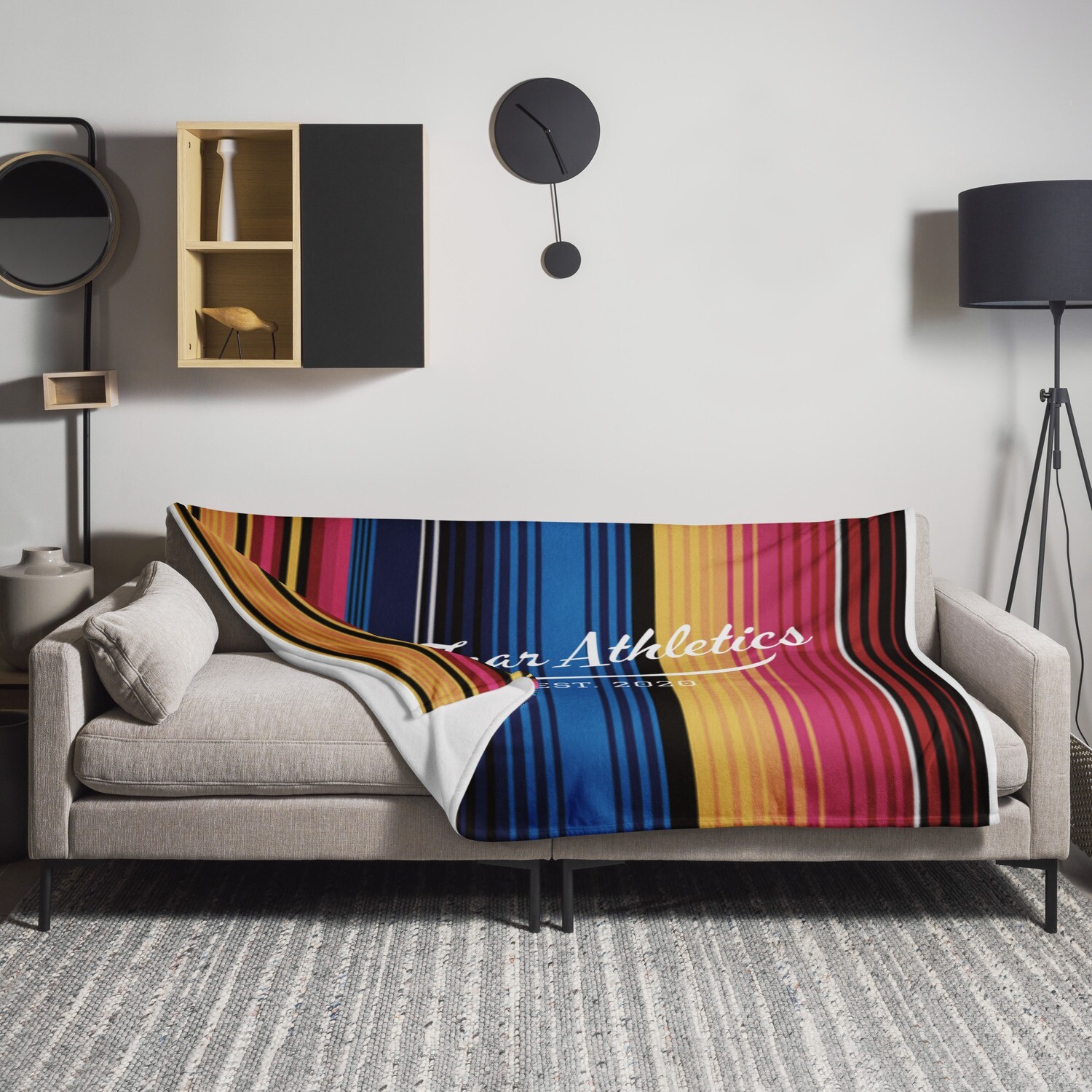 Striped Color Throw Blanket, Size: 60×80
