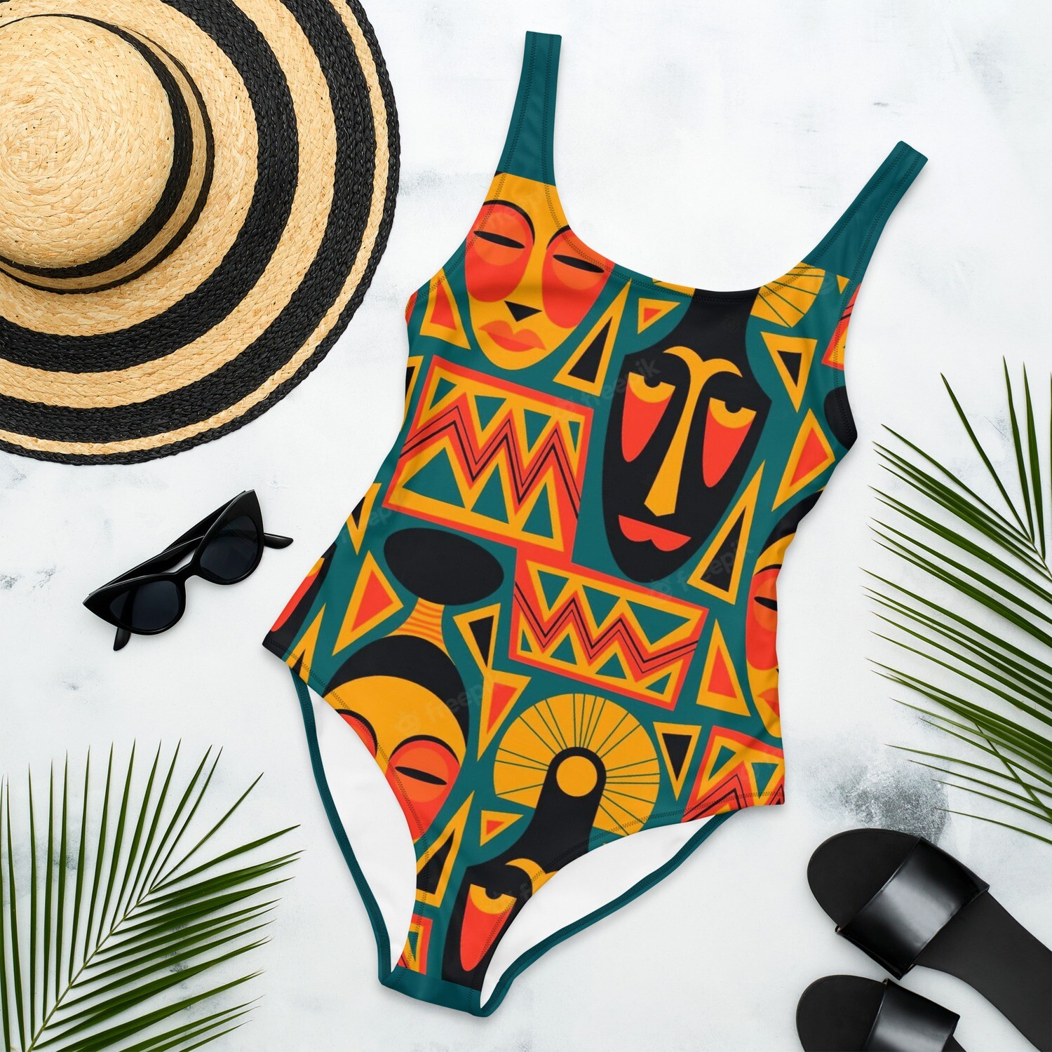 Masks One-Piece Swimsuit
