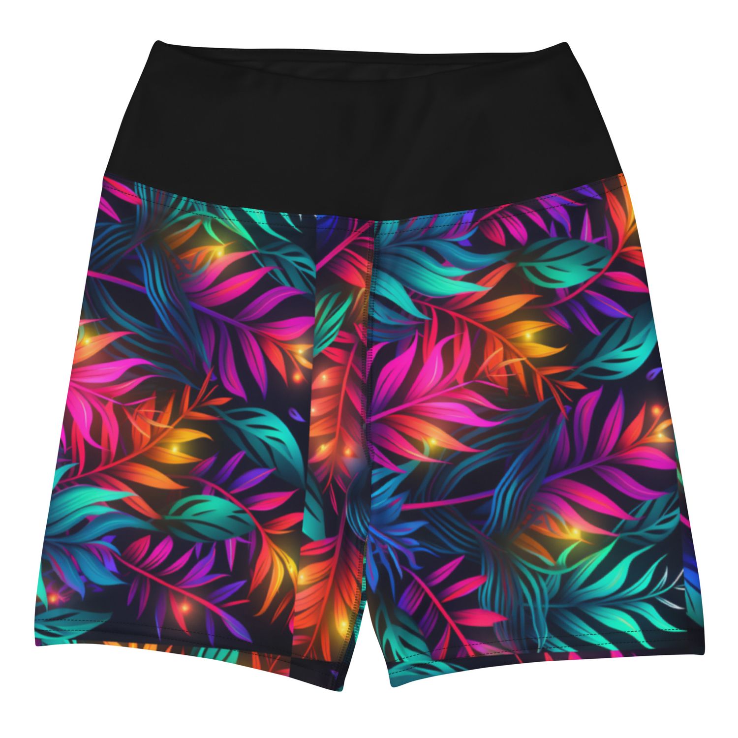 Neon Palms Yoga Shorts