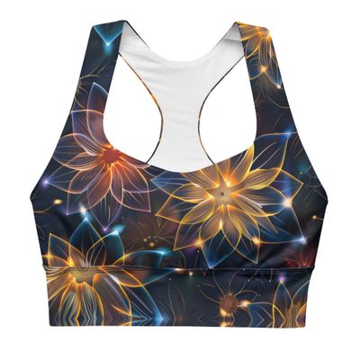 EB Blue/Gold Longline Sports Bra