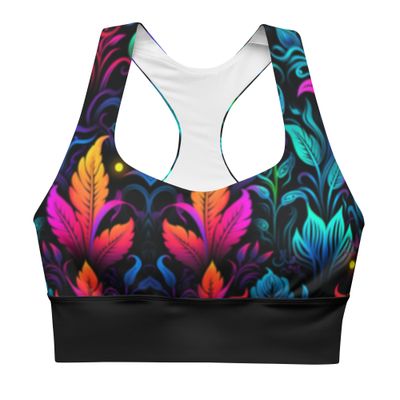 Electric Garden Longline Sports Bra