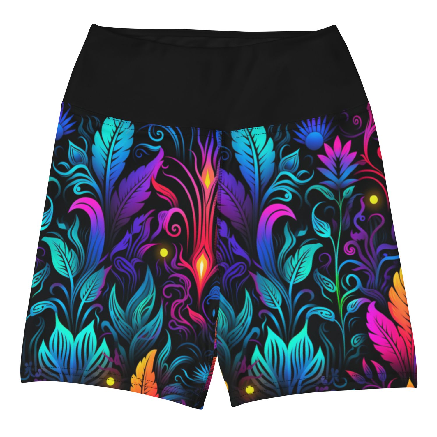 Electric Garden Yoga Shorts