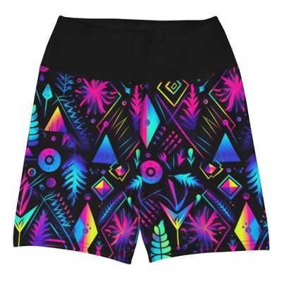 Neon Aztec Energy Yoga Shorts