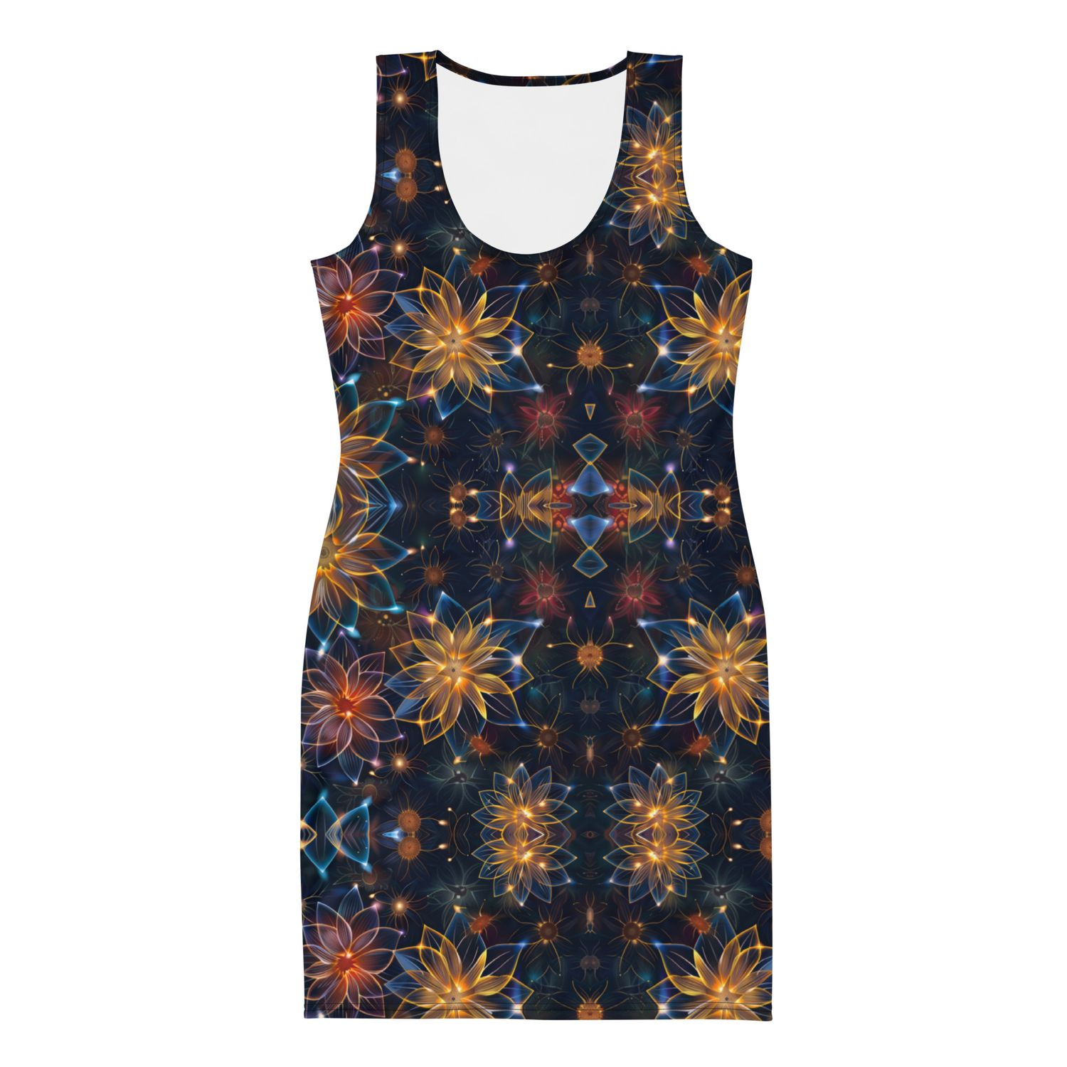 EB Blue/Gold Bodycon Dress